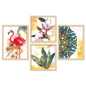 SET OF 4 DIGITAL WALL PAINTING
