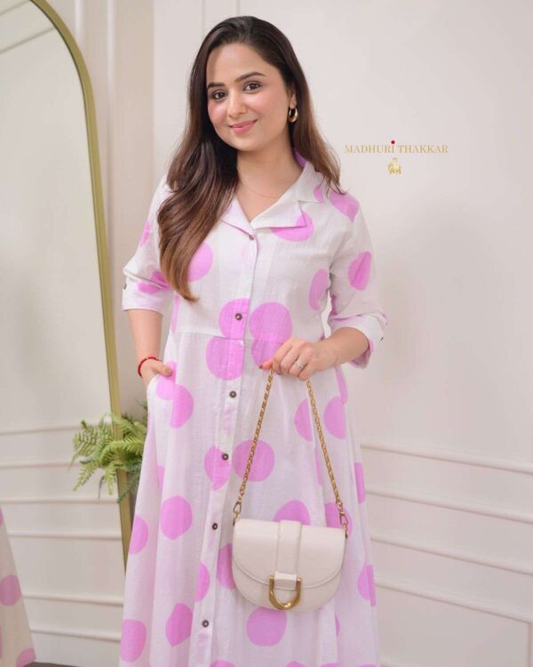Flaunt the Florals ? Embroidered Cotton Dress with Printex Highlights (XXL) - Image 4
