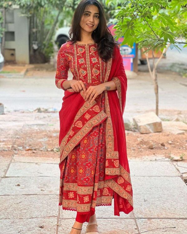 Charming in Cotton ? Embroidered Floral Printex Dress for Women (XL) - Image 4