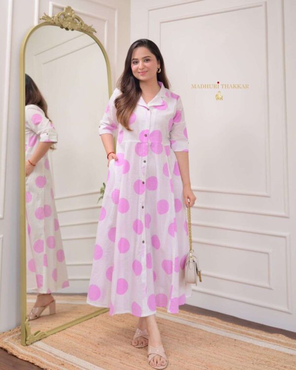 Flaunt the Florals ? Embroidered Cotton Dress with Printex Highlights (XXL) - Image 6