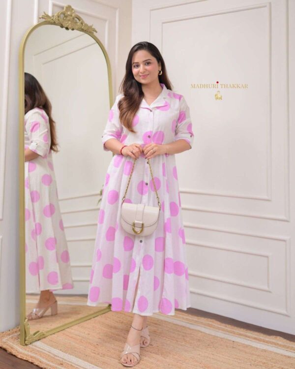 Flaunt the Florals ? Embroidered Cotton Dress with Printex Highlights (XXL) - Image 5